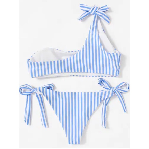 ✿ Host Pick! Striped One Shoulder Bikini Set ✿ - Picture 3 of 5